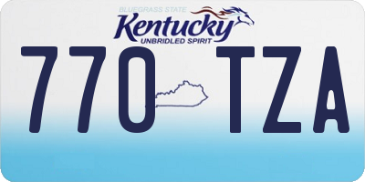 KY license plate 770TZA