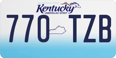 KY license plate 770TZB