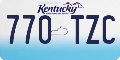 KY license plate 770TZC