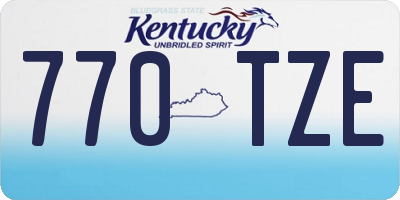 KY license plate 770TZE