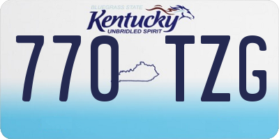 KY license plate 770TZG
