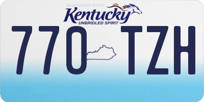 KY license plate 770TZH
