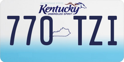 KY license plate 770TZI