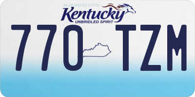 KY license plate 770TZM