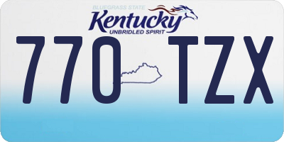 KY license plate 770TZX