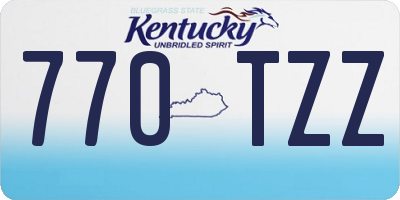 KY license plate 770TZZ