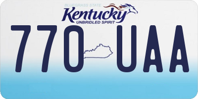 KY license plate 770UAA