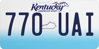 KY license plate 770UAI