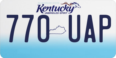 KY license plate 770UAP