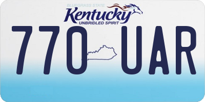 KY license plate 770UAR