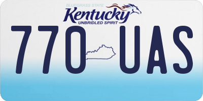 KY license plate 770UAS