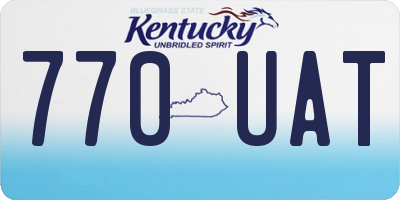 KY license plate 770UAT