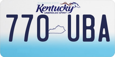 KY license plate 770UBA