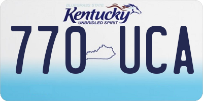 KY license plate 770UCA