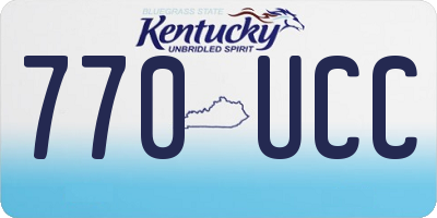 KY license plate 770UCC