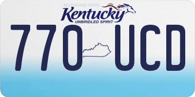 KY license plate 770UCD