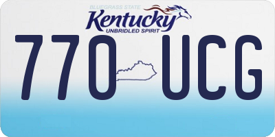 KY license plate 770UCG