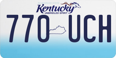 KY license plate 770UCH