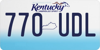KY license plate 770UDL