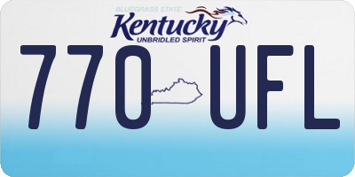 KY license plate 770UFL