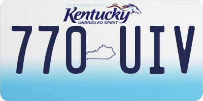 KY license plate 770UIV