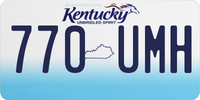 KY license plate 770UMH