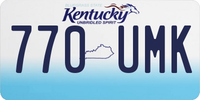 KY license plate 770UMK