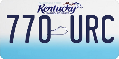 KY license plate 770URC