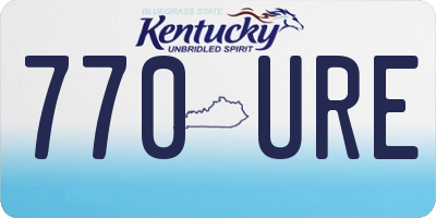 KY license plate 770URE