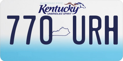 KY license plate 770URH