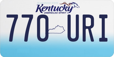 KY license plate 770URI