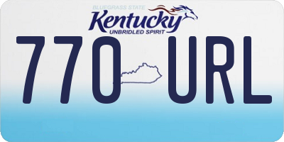 KY license plate 770URL