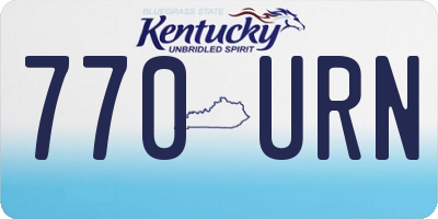 KY license plate 770URN