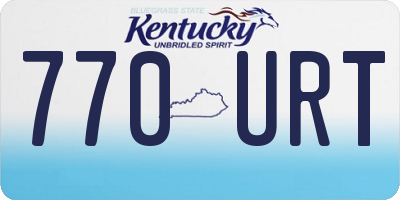 KY license plate 770URT