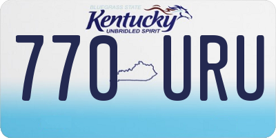 KY license plate 770URU