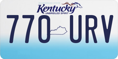 KY license plate 770URV