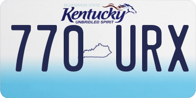 KY license plate 770URX
