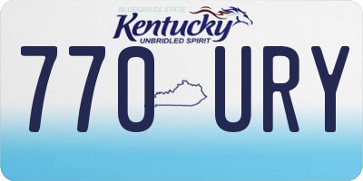 KY license plate 770URY