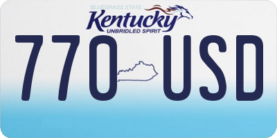 KY license plate 770USD