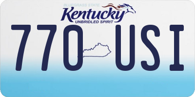 KY license plate 770USI