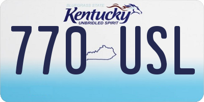 KY license plate 770USL