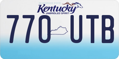KY license plate 770UTB