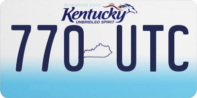 KY license plate 770UTC