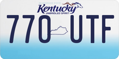KY license plate 770UTF