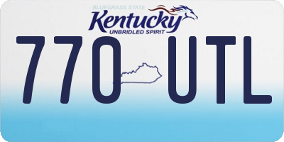 KY license plate 770UTL