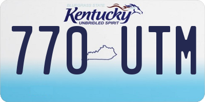 KY license plate 770UTM