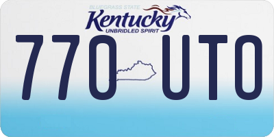KY license plate 770UTO