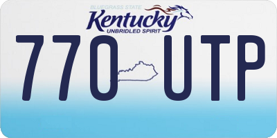 KY license plate 770UTP
