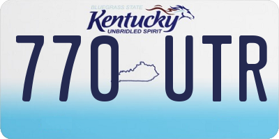 KY license plate 770UTR