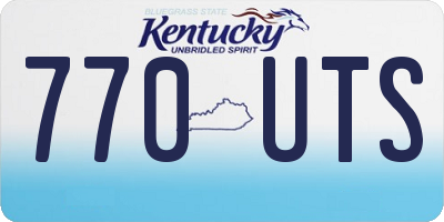 KY license plate 770UTS